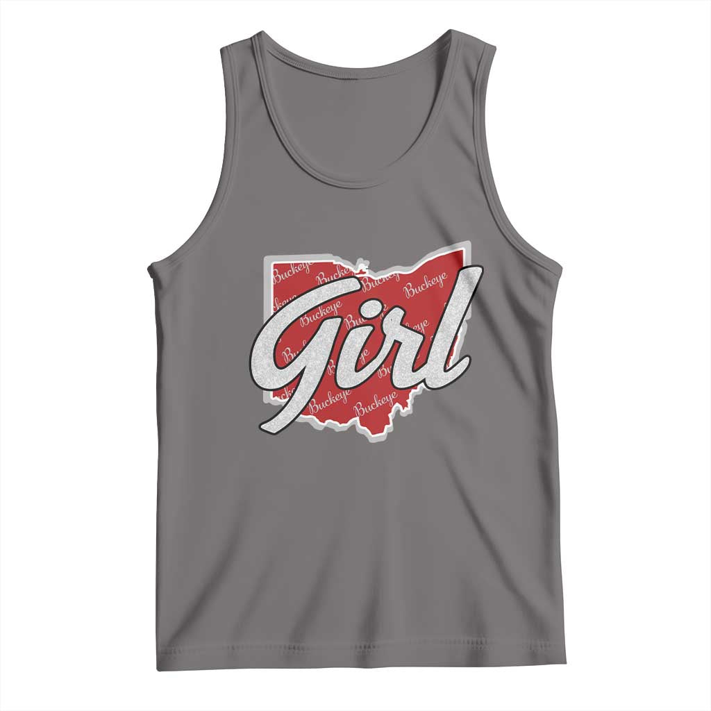 Buckeye Girl Ohio Home State Tank Top TS11 Deep Heather Print Your Wear