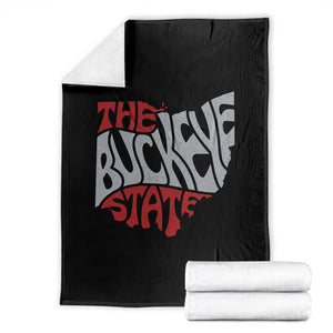 Funny Ohio Pride The Buckeye State Throw Blanket Map Of Ohio State TS11 Black Print Your Wear