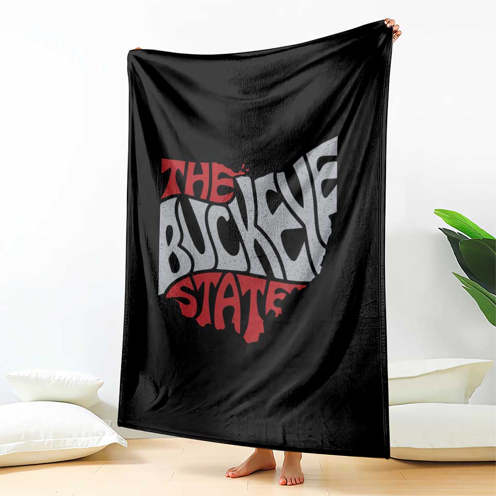 Funny Ohio Pride The Buckeye State Throw Blanket Map Of Ohio State TS11 Print Your Wear