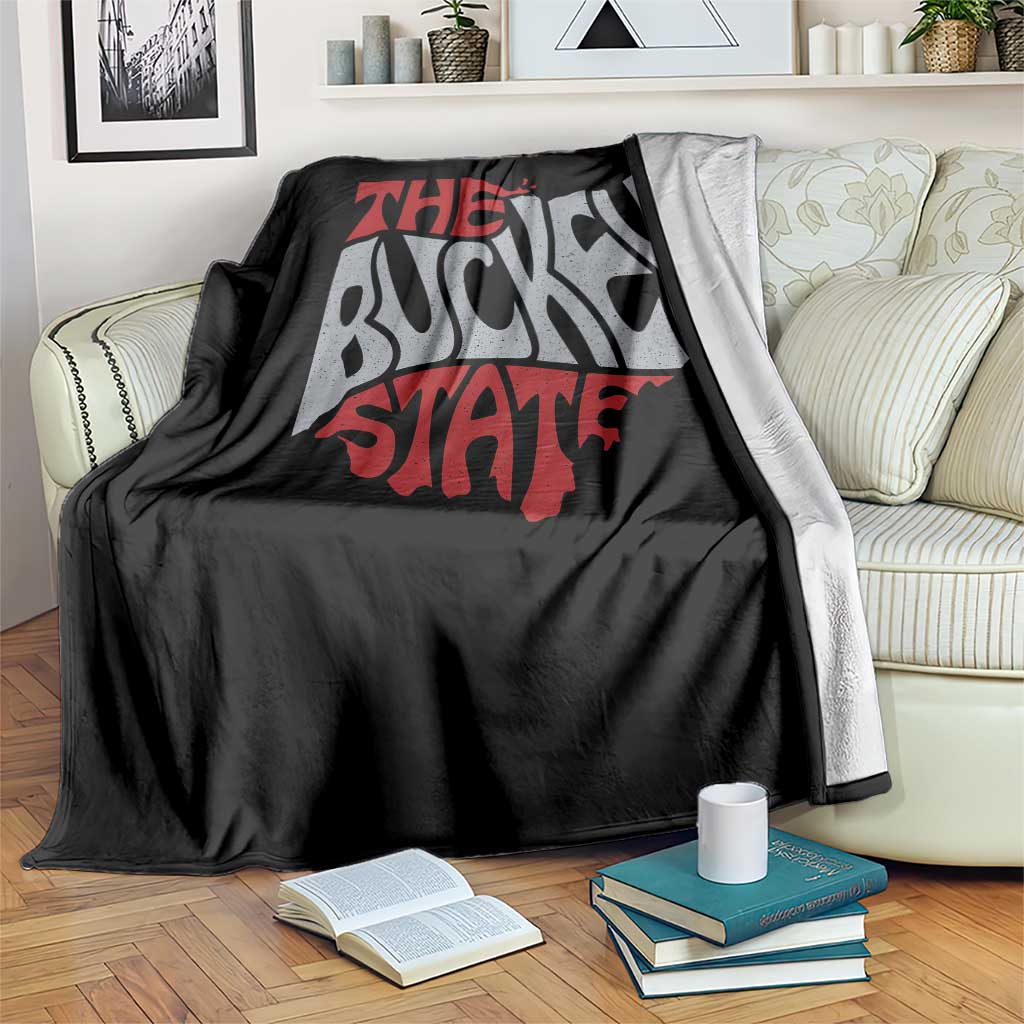 Funny Ohio Pride The Buckeye State Throw Blanket Map Of Ohio State TS11 Print Your Wear