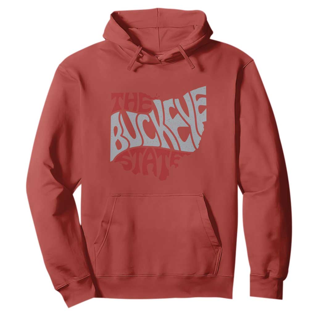 Funny Ohio Pride The Buckeye State Hoodie Map Of Ohio State TS11 Red Print Your Wear