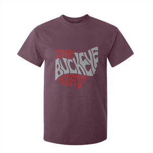 Funny Ohio Pride The Buckeye State T Shirt For Kid Map Of Ohio State TS11 Maroon Print Your Wear