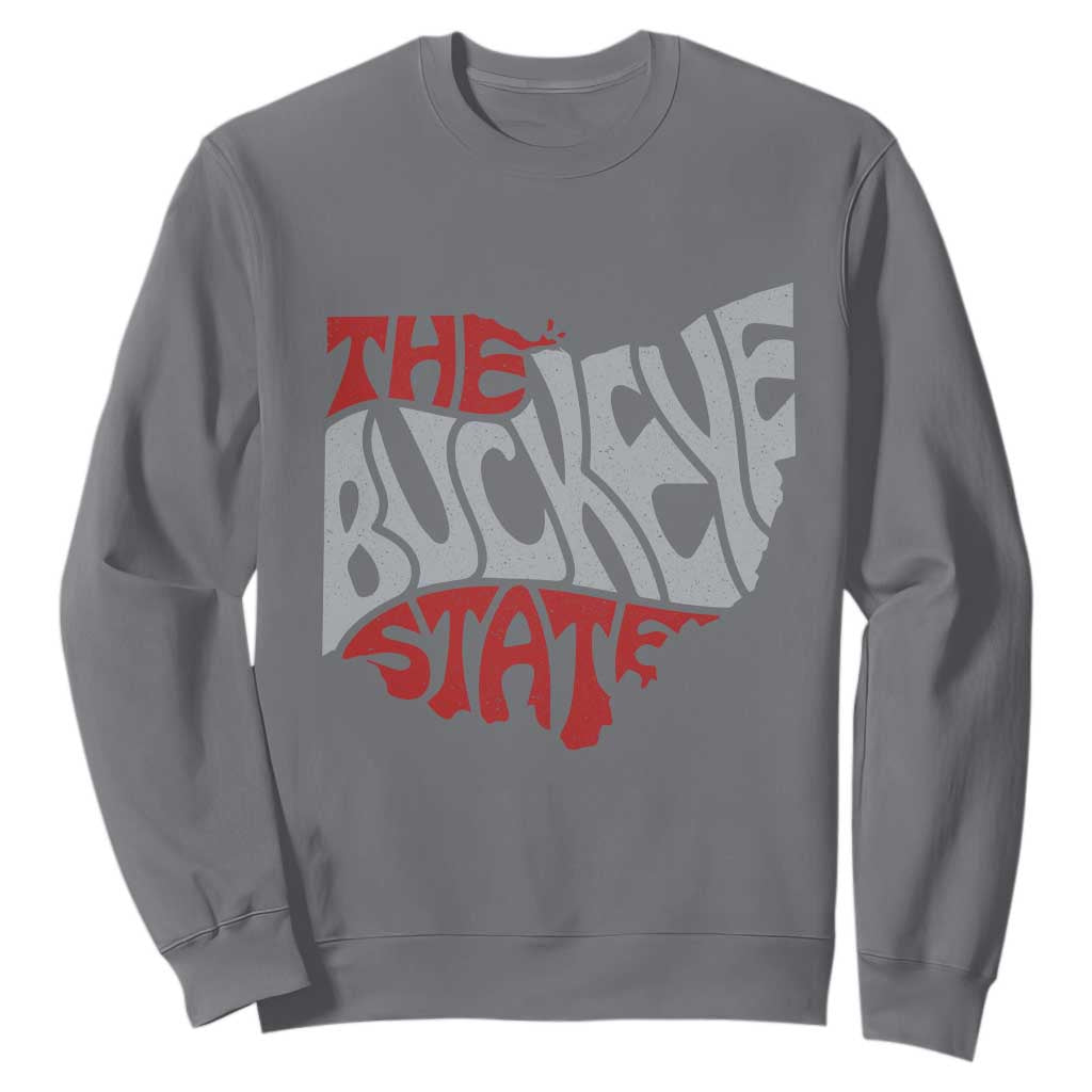 Funny Ohio Pride The Buckeye State Sweatshirt Map Of Ohio State TS11 Charcoal Print Your Wear