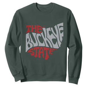 Funny Ohio Pride The Buckeye State Sweatshirt Map Of Ohio State TS11 Dark Forest Green Print Your Wear
