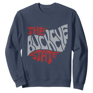 Funny Ohio Pride The Buckeye State Sweatshirt Map Of Ohio State TS11 Navy Print Your Wear
