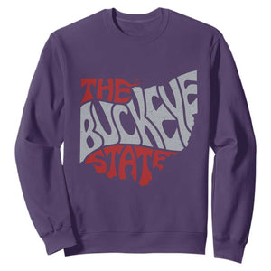 Funny Ohio Pride The Buckeye State Sweatshirt Map Of Ohio State TS11 Purple Print Your Wear