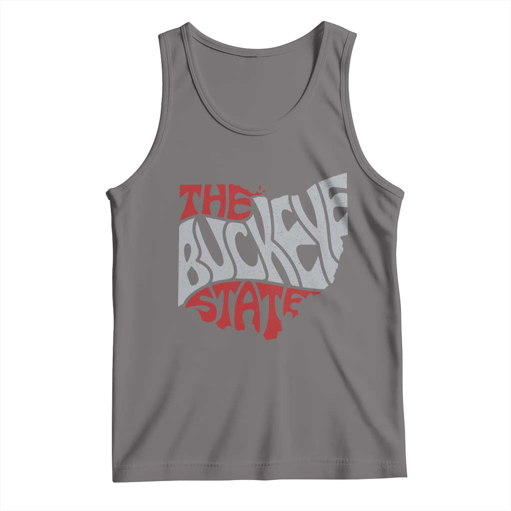Funny Ohio Pride The Buckeye State Tank Top Map Of Ohio State TS11 Deep Heather Print Your Wear