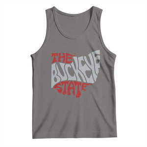 Funny Ohio Pride The Buckeye State Tank Top Map Of Ohio State TS11 Deep Heather Print Your Wear