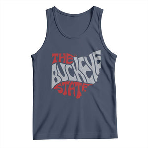 Funny Ohio Pride The Buckeye State Tank Top Map Of Ohio State TS11 Navy Print Your Wear