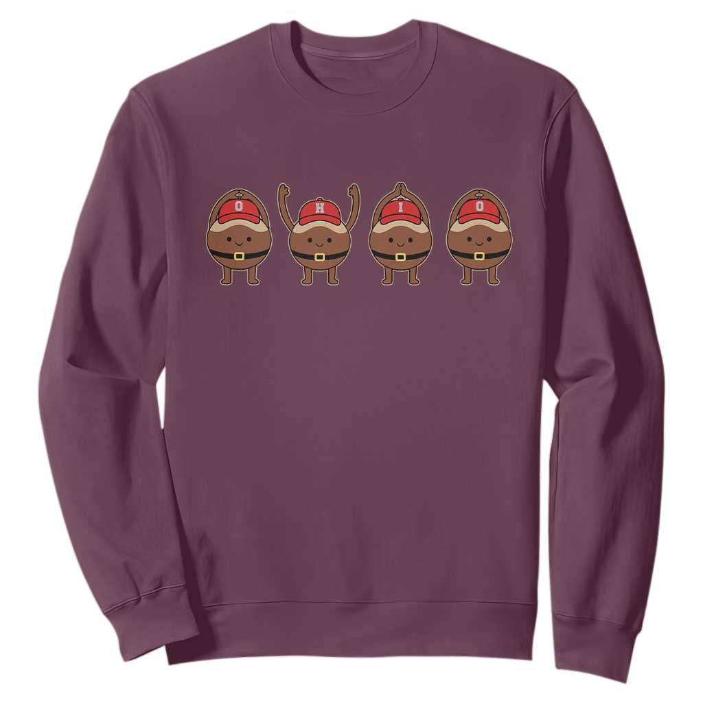 Funny Ohio Buckeye Sweatshirt Proud Ohio Sports Game Day TS11 Maroon Print Your Wear