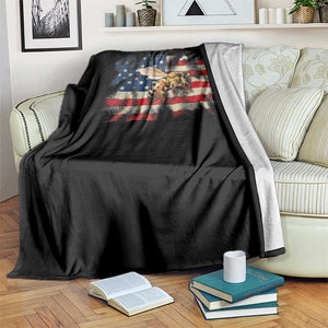 Patriotic Beekeeper Throw Blanket Bee American Flag Beekeeping TS11 Print Your Wear