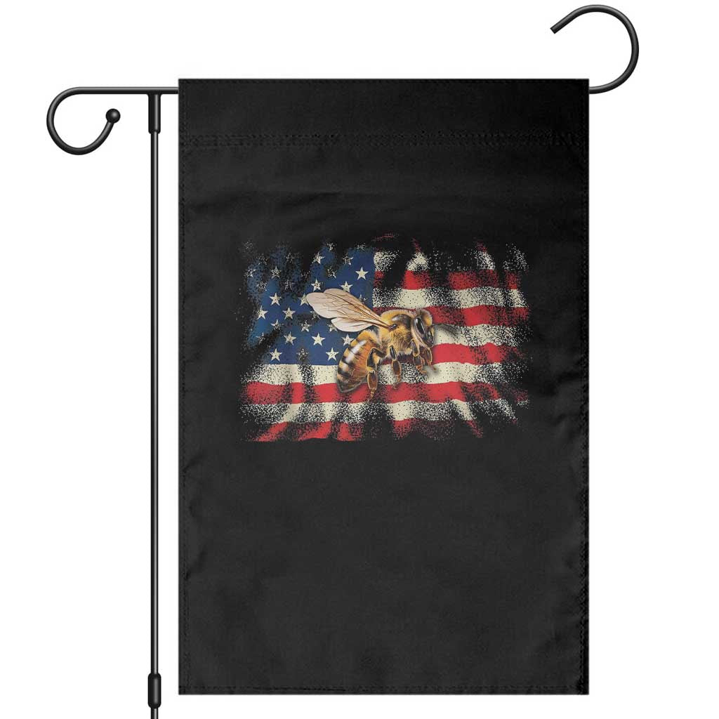 Patriotic Beekeeper Garden Flag Bee American Flag Beekeeping TS11 Black Print Your Wear