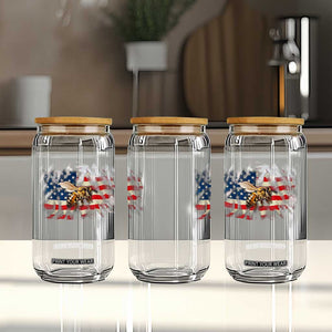 Patriotic Beekeeper Glass Can Bee American Flag Beekeeping TS11 Print Your Wear