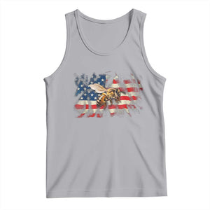 Patriotic Beekeeper Tank Top Bee American Flag Beekeeping TS11 Athletic Heather Print Your Wear