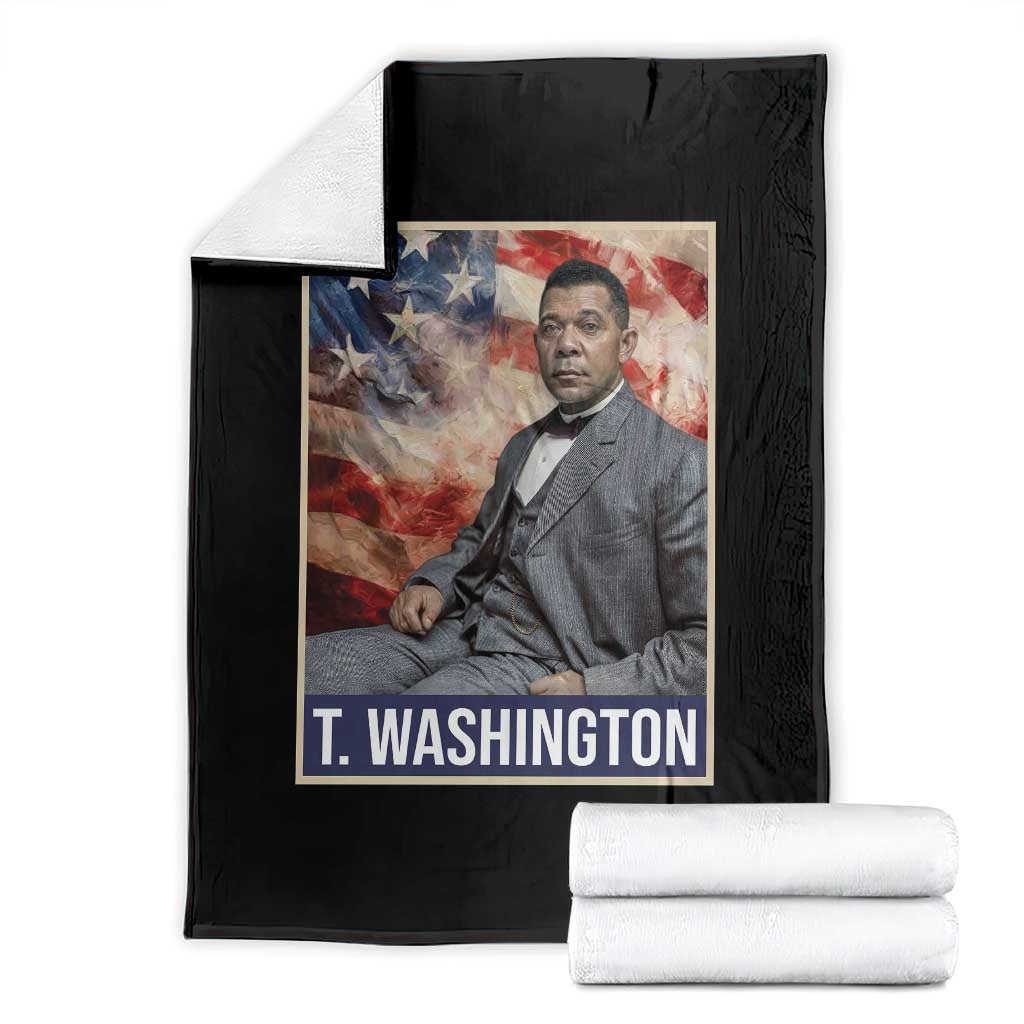 Booker Taliaferro Washington Throw Blanket African American Educator Black History Month TS11 Black Print Your Wear