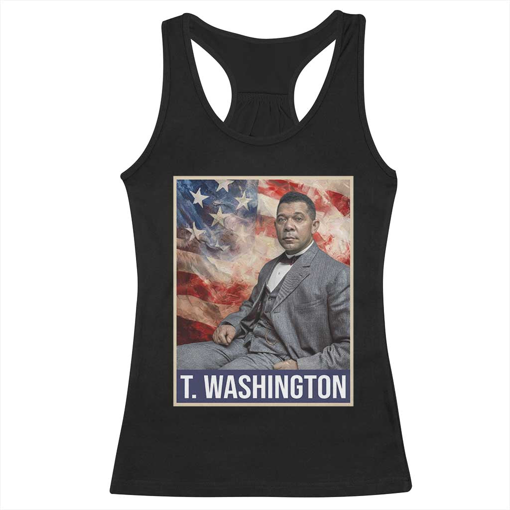 Booker Taliaferro Washington Racerback Tank Top African American Educator Black History Month TS11 Black Print Your Wear