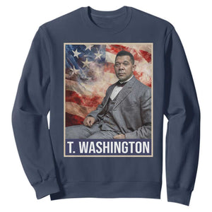 Booker Taliaferro Washington Sweatshirt African American Educator Black History Month TS11 Navy Print Your Wear