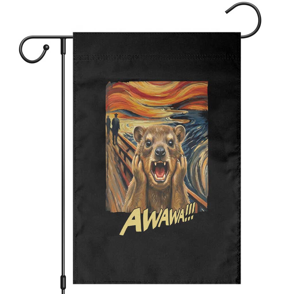 Funny Awawa Hyrax Garden Flag The Scream Art Oddly Specific Meme Animal TS11 Black Print Your Wear