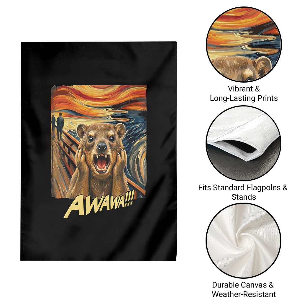 Funny Awawa Hyrax Garden Flag The Scream Art Oddly Specific Meme Animal TS11 Print Your Wear