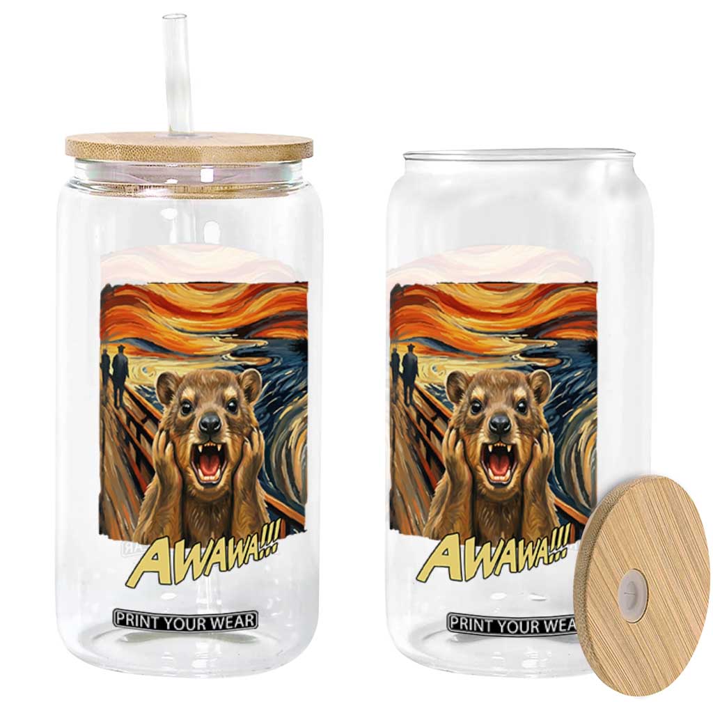 Funny Awawa Hyrax Glass Can The Scream Art Oddly Specific Meme Animal TS11 Print Your Wear