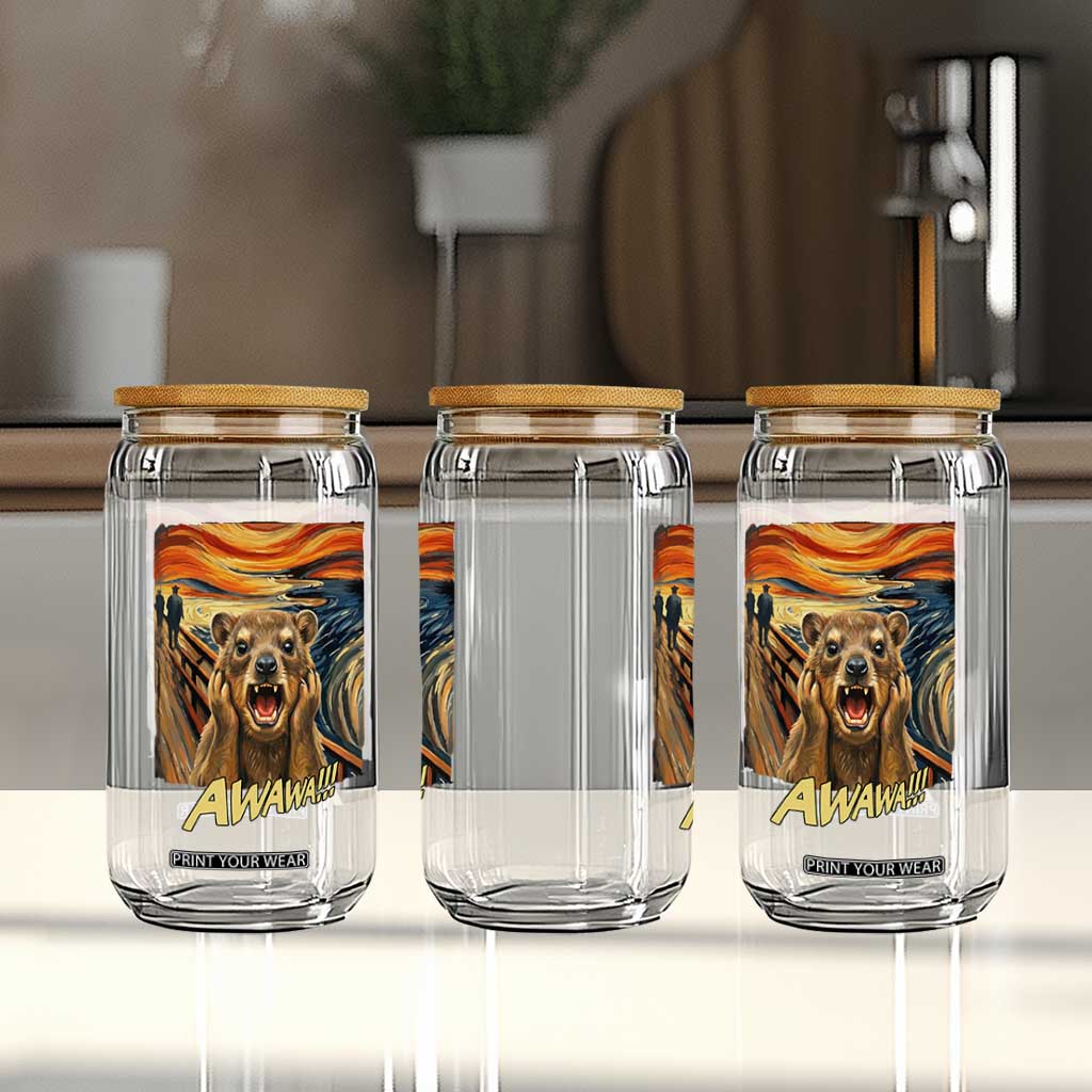 Funny Awawa Hyrax Glass Can The Scream Art Oddly Specific Meme Animal TS11 Print Your Wear