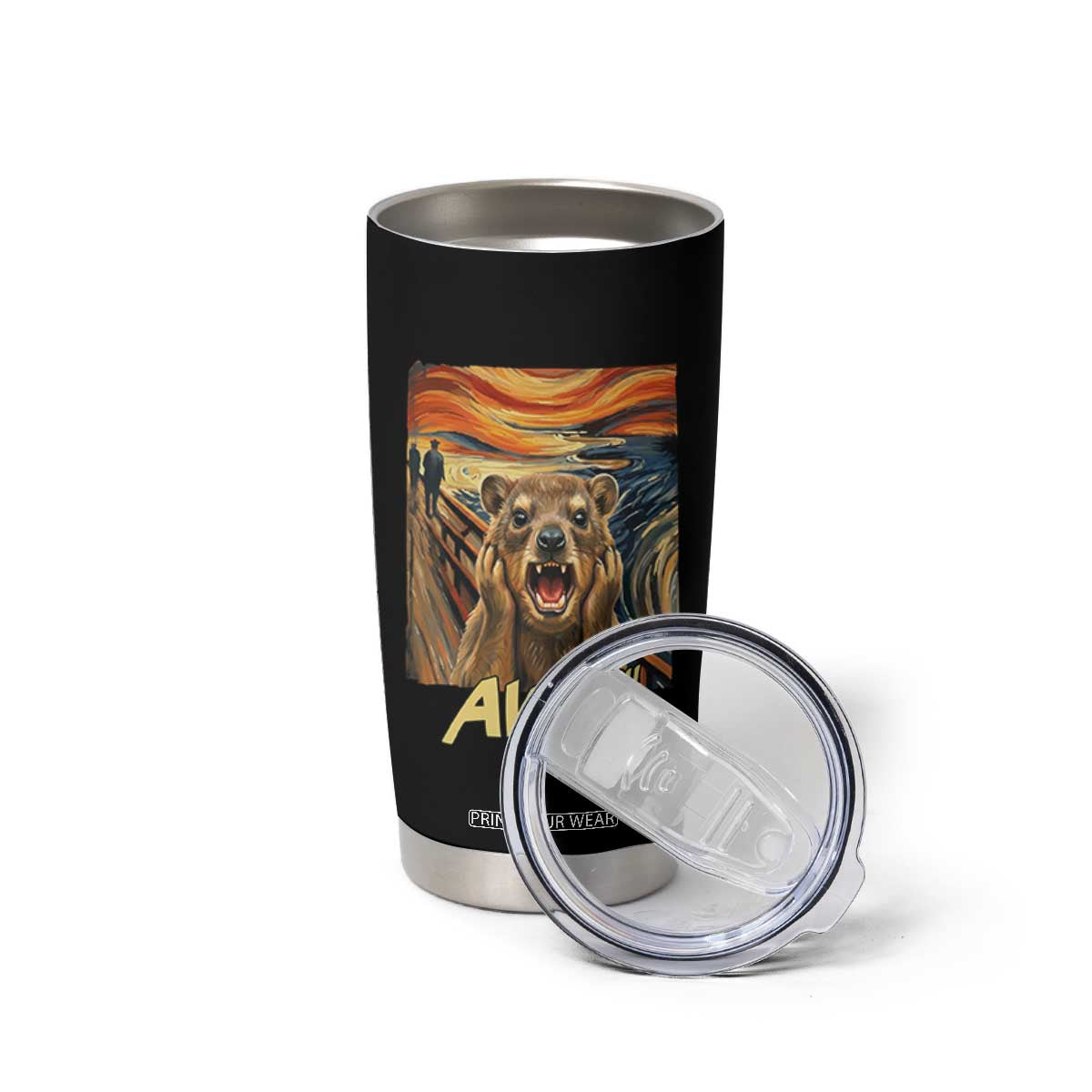 Funny Awawa Hyrax Tumbler Cup The Scream Art Oddly Specific Meme Animal TS11 Print Your Wear
