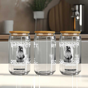Funny Respect The Groundhog Glass Can Screaming Woodchuck Meme Groundhog Day TS11 Print Your Wear