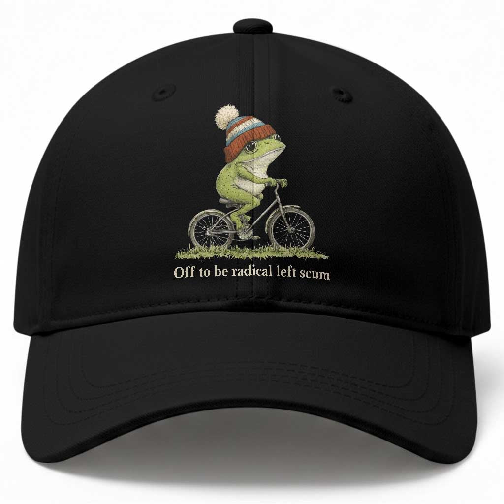 Off To Be Radical Left Scum Baseball Cap Funny Frog Resistance TS11 Print Your Wear