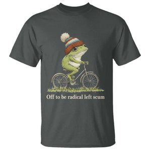 Off To Be Radical Left Scum T Shirt Funny Frog Resistance TS11 Dark Heather Print Your Wear