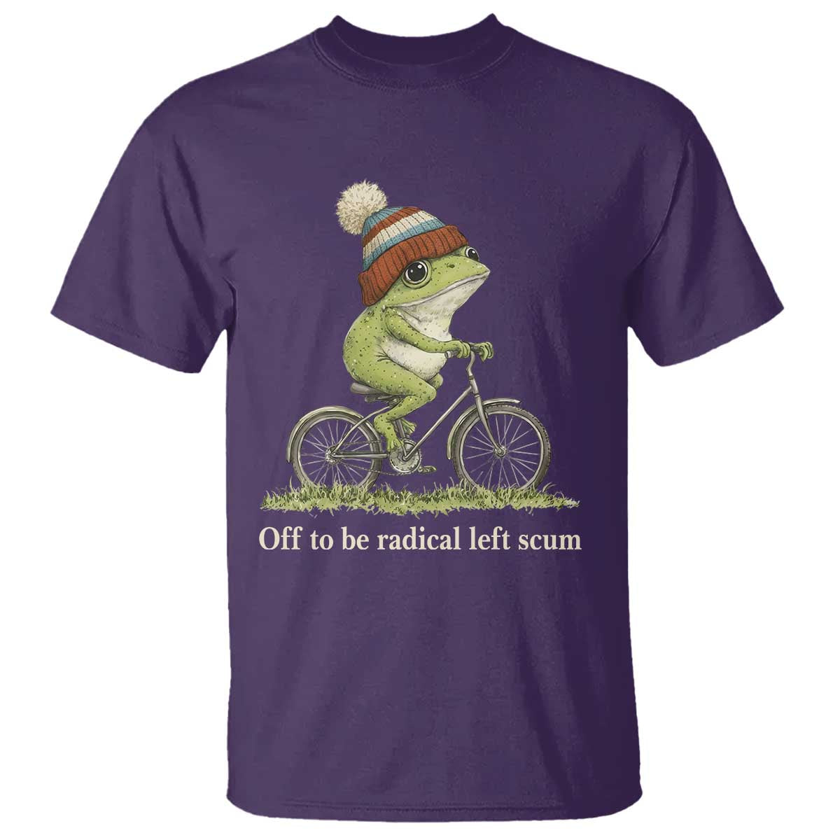 Off To Be Radical Left Scum T Shirt Funny Frog Resistance TS11 Purple Print Your Wear