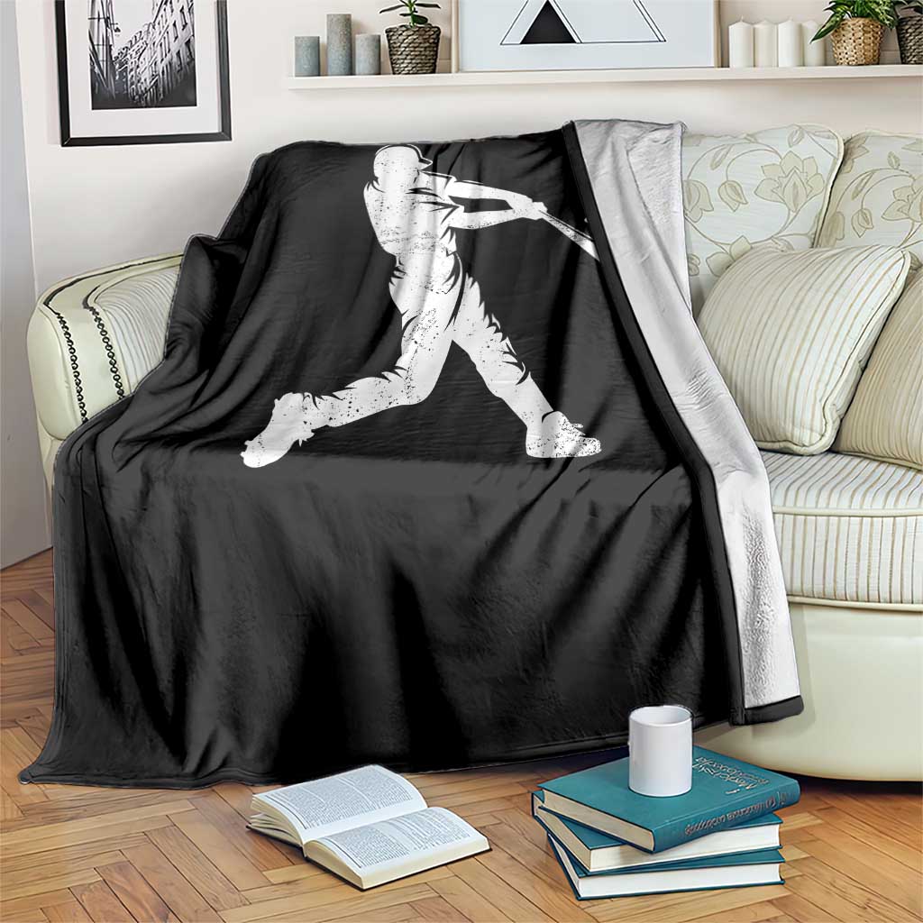 St Patricks Day Baseball Batter Silhouette Shamrock Throw Blanket TS11 Print Your Wear
