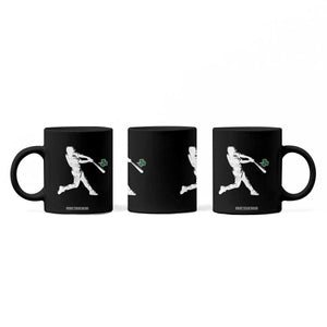 St Patricks Day Baseball Batter Silhouette Shamrock Coffee Mug TS11 Print Your Wear