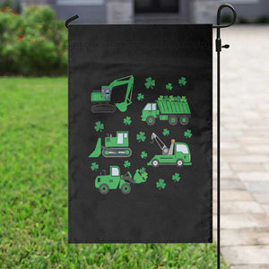 Funny St Patricks Day Construction Trucks Irish Shamrock Garden Flag TS11 Print Your Wear