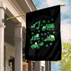 Funny St Patricks Day Construction Trucks Irish Shamrock Garden Flag TS11 Print Your Wear