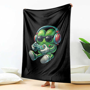 Funny Video Game Shamrock St Patricks Day Gamer Throw Blanket TS11 Print Your Wear