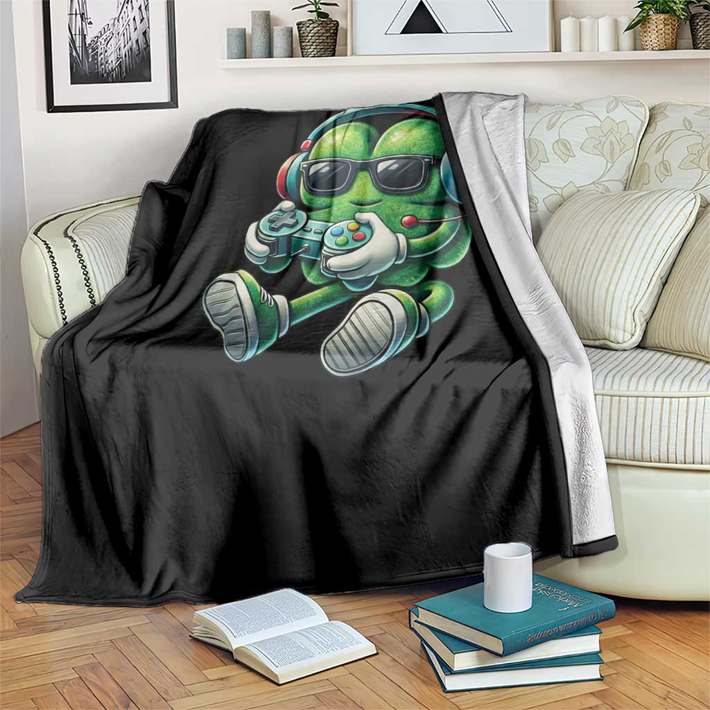 Funny Video Game Shamrock St Patricks Day Gamer Throw Blanket TS11 Print Your Wear