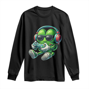 Funny Video Game Shamrock St Patricks Day Gamer Long Sleeve Shirt TS11 Black Print Your Wear