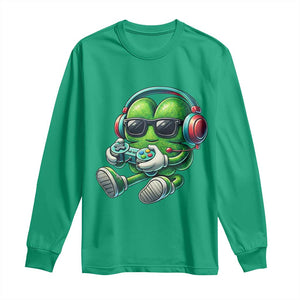 Funny Video Game Shamrock St Patricks Day Gamer Long Sleeve Shirt TS11 Irish Green Print Your Wear