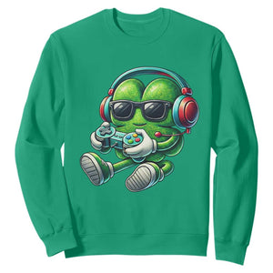 Funny Video Game Shamrock St Patricks Day Gamer Sweatshirt TS11 Irish Green Print Your Wear