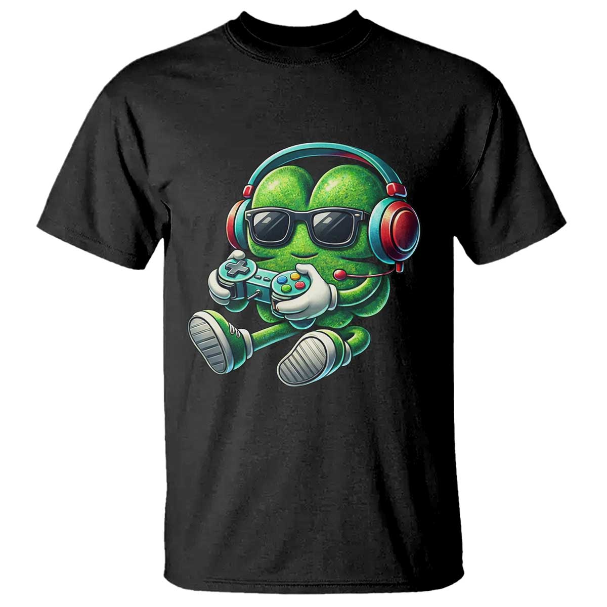 Funny Video Game Shamrock St Patricks Day Gamer T Shirt TS11 Black Print Your Wear