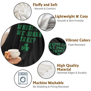 Funny Whose Car We Gonna Take Meme Shamrock Throw Blanket TS11 Print Your Wear