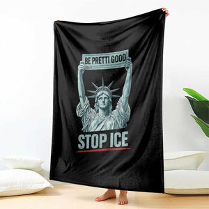 Be Pretti Good Stop Ice Throw Blanket Statue Of Liberty Minneapolis Protest TS11 Print Your Wear