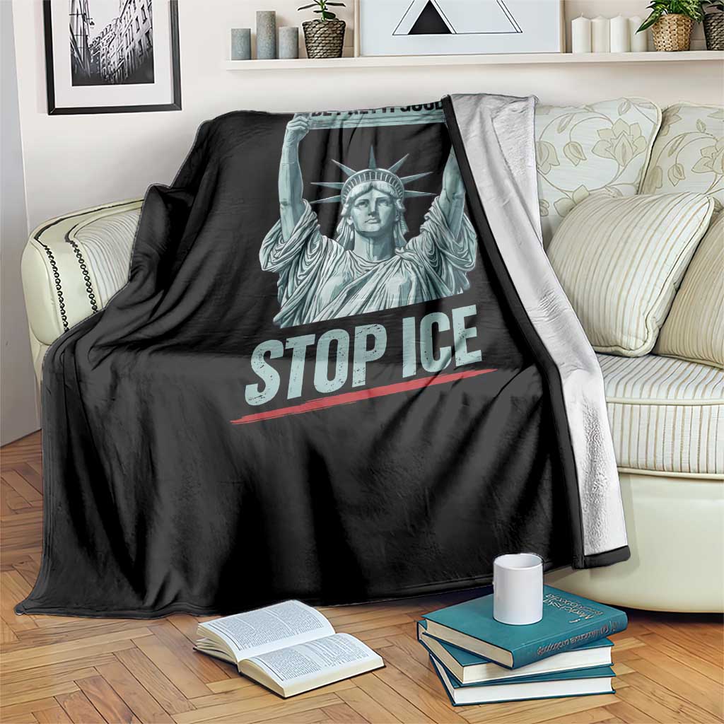Be Pretti Good Stop Ice Throw Blanket Statue Of Liberty Minneapolis Protest TS11 Print Your Wear