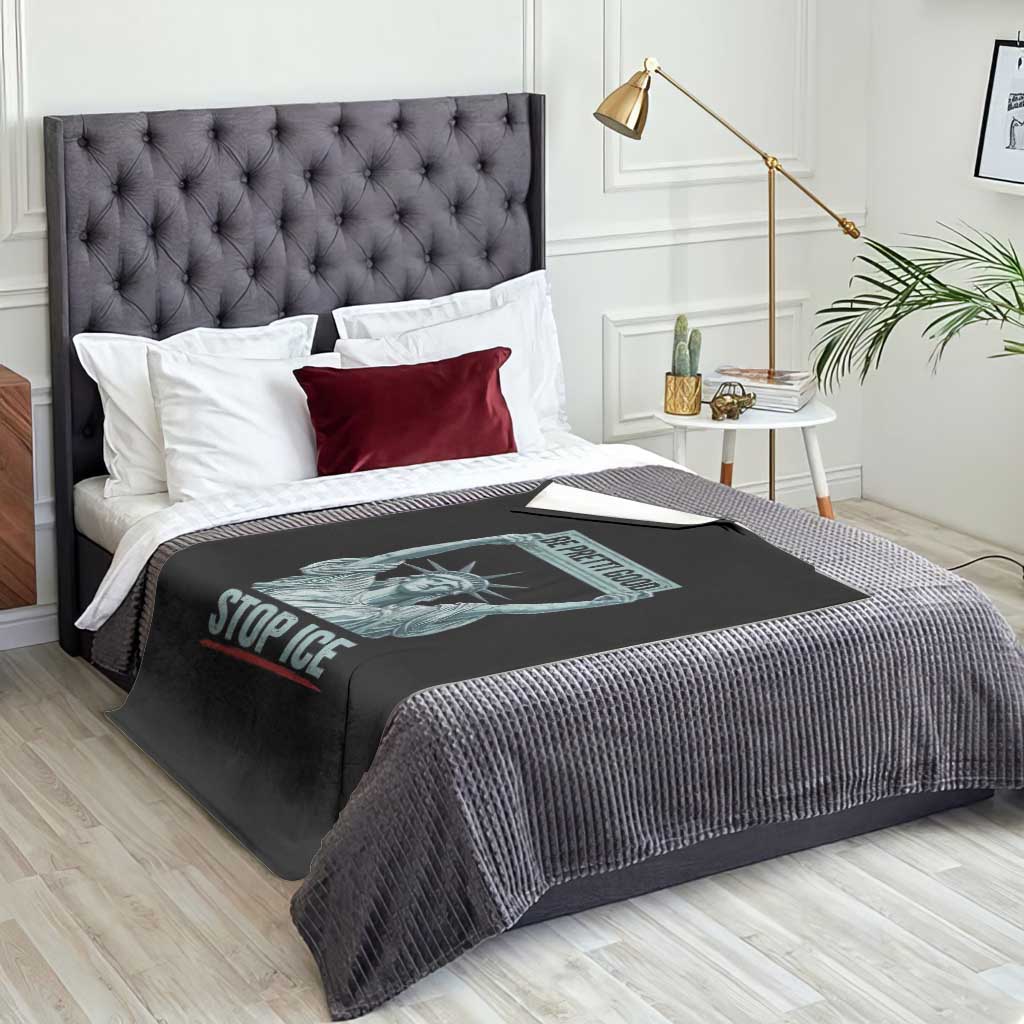 Be Pretti Good Stop Ice Throw Blanket Statue Of Liberty Minneapolis Protest TS11 Print Your Wear