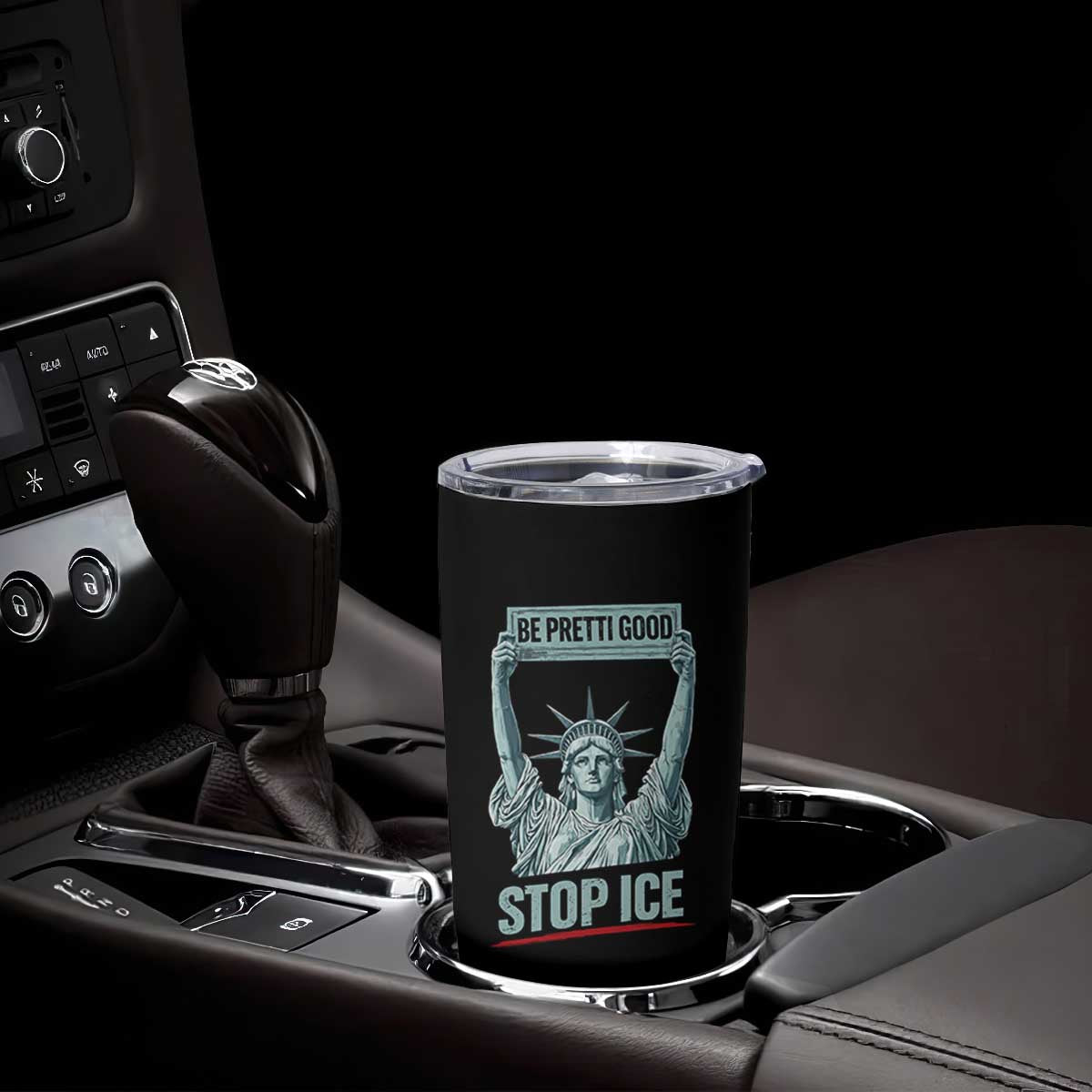 Be Pretti Good Stop Ice Tumbler Cup Statue Of Liberty Minneapolis Protest TS11 Print Your Wear