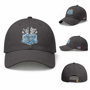 Chinga La Migra Baseball Cap Cute Cat Melting Ice Pro Immigrant TS11 Baseball Cap Universal Fit Dark Gray Print Your Wear