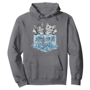 Chinga La Migra Hoodie Cute Cat Melting Ice Pro Immigrant TS11 Charcoal Print Your Wear