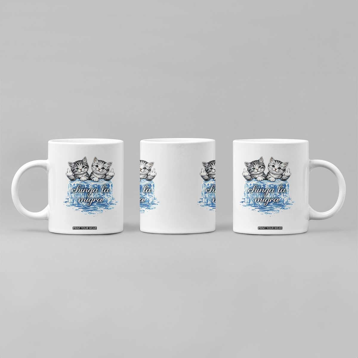 Chinga La Migra Coffee Mug Cute Cat Melting Ice Pro Immigrant TS11 Print Your Wear