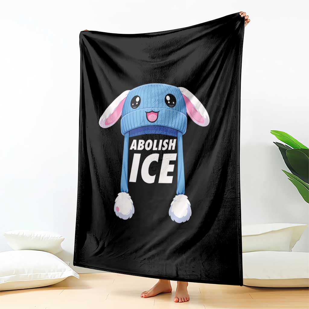 Abolish Ice Throw Blanket Blue Bunny Hat Pro Immigrant Resist Minnesota TS11 Print Your Wear