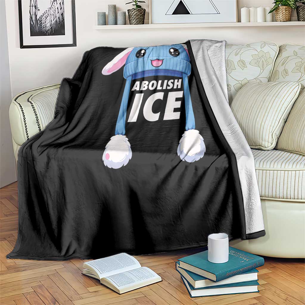 Abolish Ice Throw Blanket Blue Bunny Hat Pro Immigrant Resist Minnesota TS11 Print Your Wear